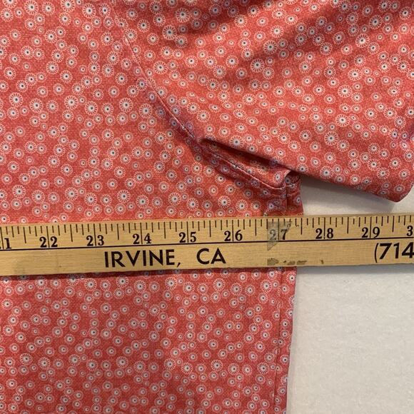 Johnnie-O 2XL Performance Stretch Golf Polo All Over Geometric Floral Print Pink - Picture 3 of 8